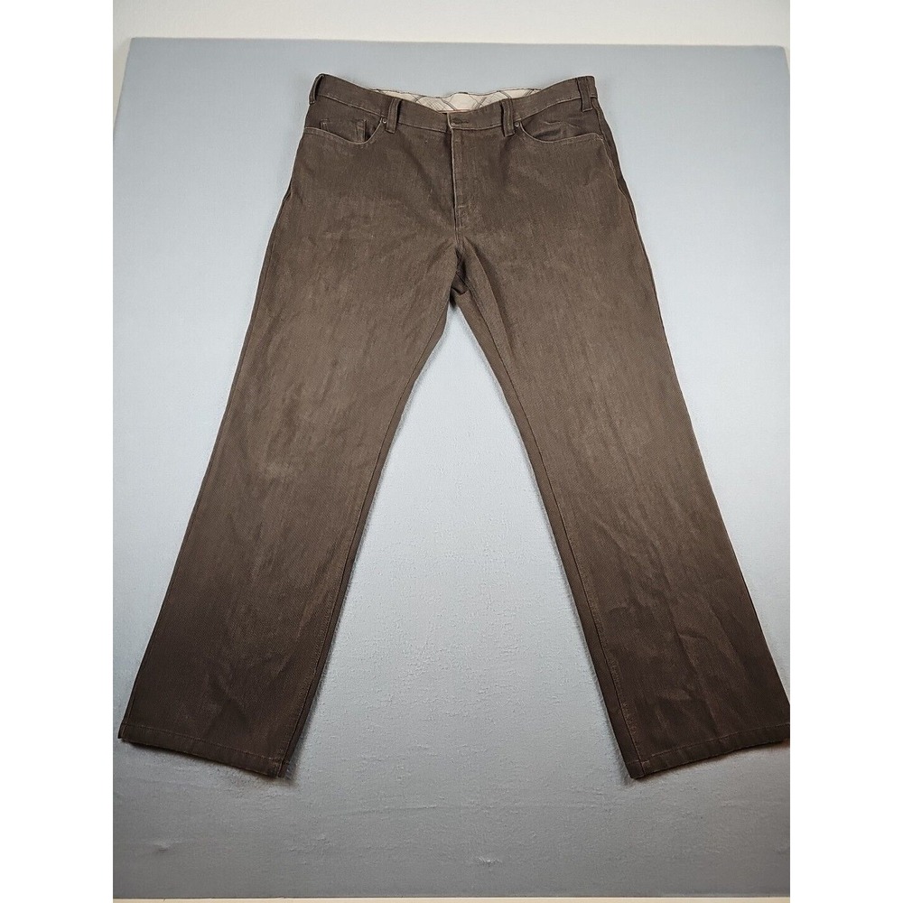 Kenneth Cole New York Men's Size 40x32 Straight‎ Fit Corduroy Pants Dark Brown